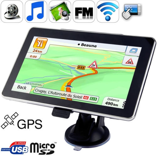 7.0 inch TFT Touch-screen Car GPS Navigator with Free 4GB TF Card 800*480 - Click Image to Close