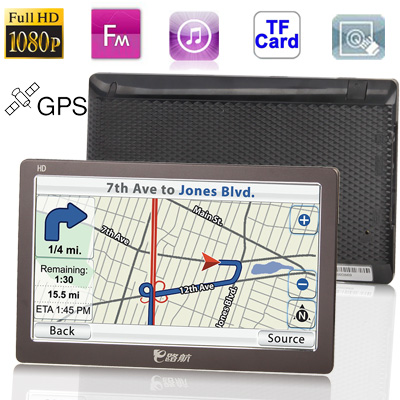 HSD-X003 7.0 inch Full HD 1080P TFT Touch Screen Car GPS Navigator with Rader Detector Function