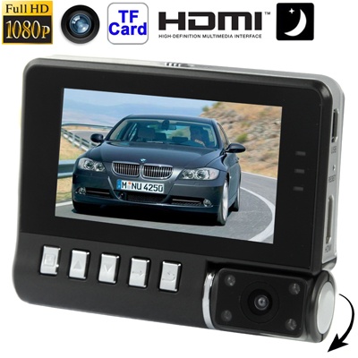 K2W 2.7 inch Full HD 1080P Vehicle DVR / Car Camcorder with Night Vision