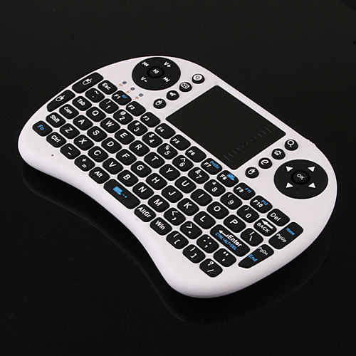 iPazzPort KP-810-21 2.4GHz Mini Wireless Mouse + Keyboard + Touchpad White - Click Image to Close