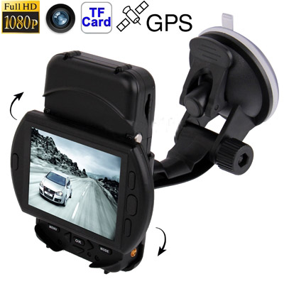 V4000GS Full HD 1080P 2.5 inch Screen Vehicle DVR, Support TF Card & GPS Function - Click Image to Close